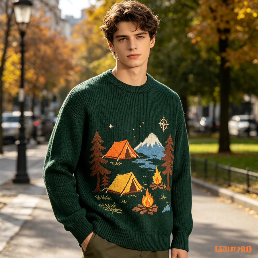 AOP Knit Like Sweatshirt