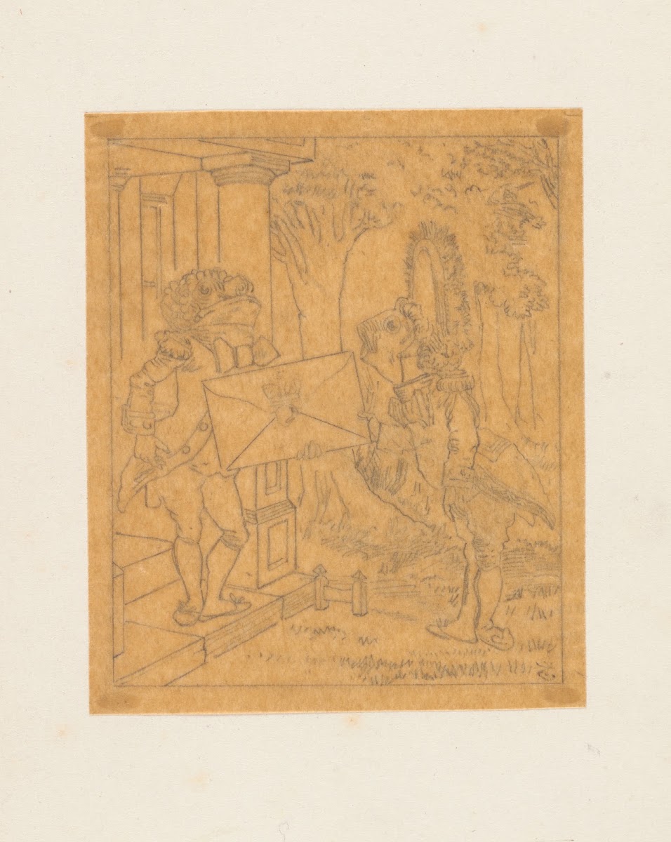 Tracing of the Fish Footman and the Frog Footman 1866