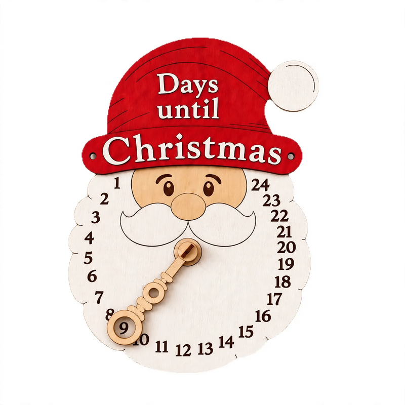 Christmas Countdown Sign Made of Wood