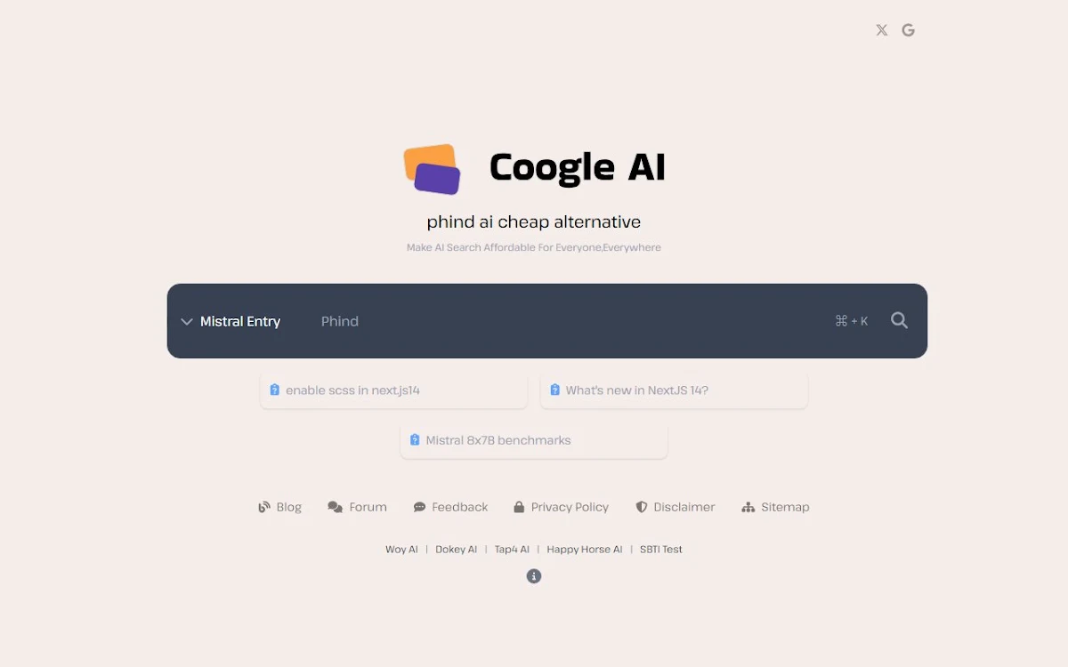 Captura de Phind AI Alternative