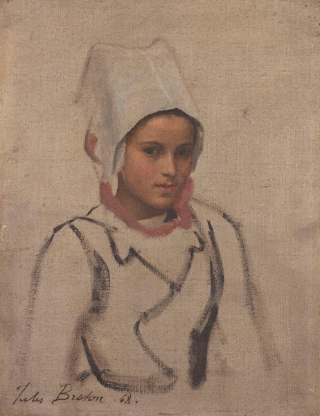 Tête de jeune Bretonne étude pour le Pardon 1868