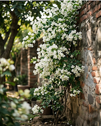 Imported Flame White Bougainvillea Plant
