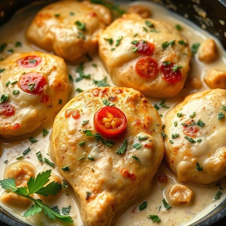 Creamy Pepperoncini Chicken Skillet Recipe for Easy Dinner – Quick & Comforting Dinner finished