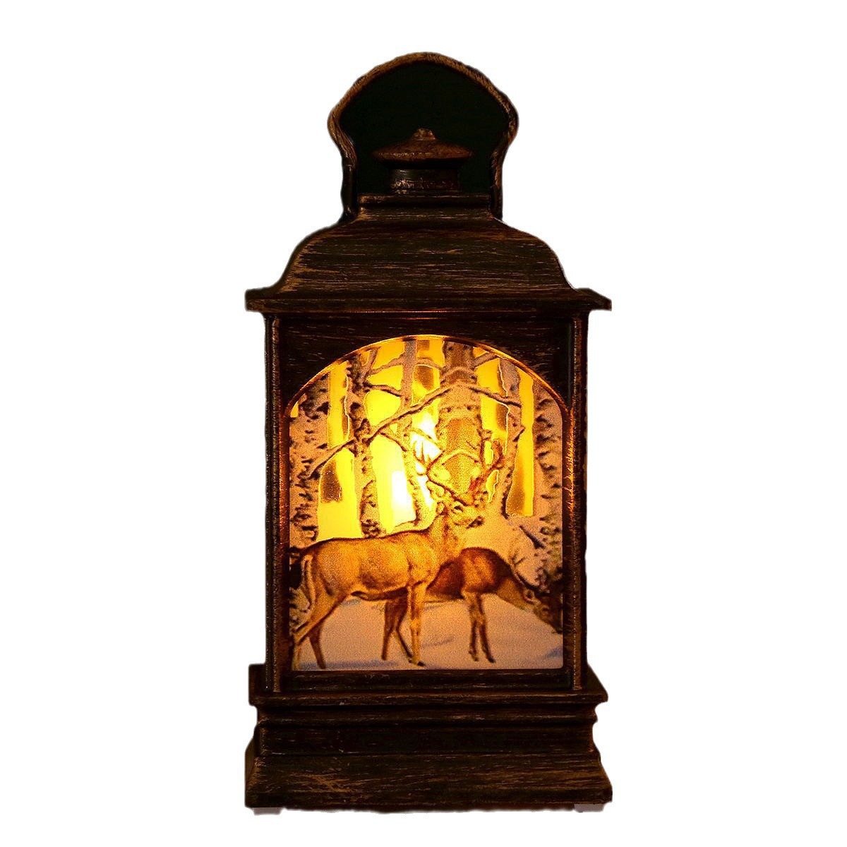 Dekorative Weihnachts-Laterne mit LED-Beleuchtung
