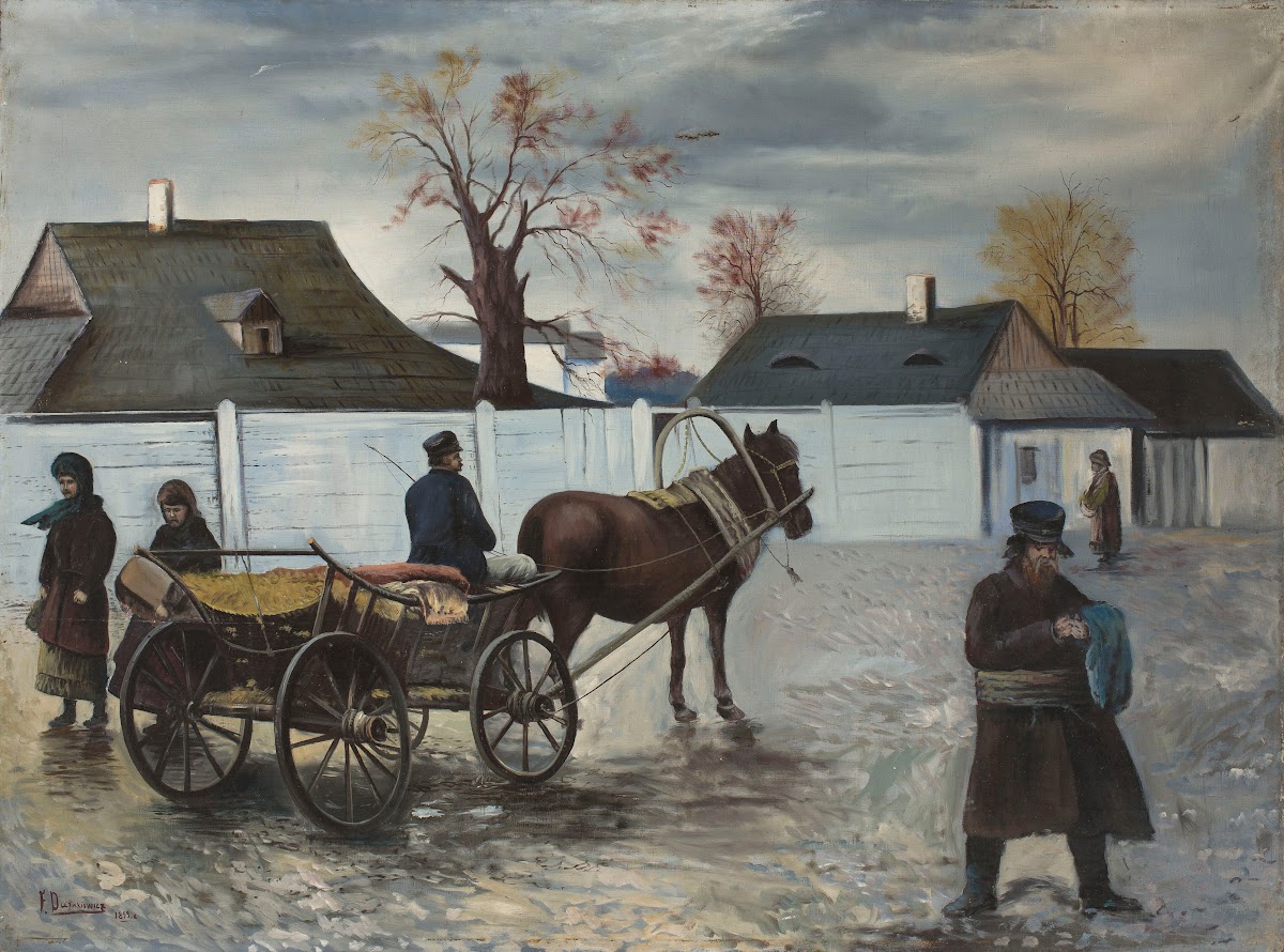 Cart In The Backyard In Asmall Town 1899
