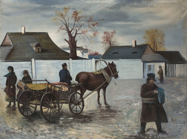 Cart In The Backyard In Asmall Town 1899