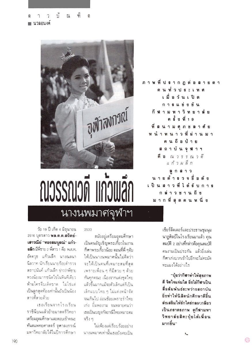  ผู้หญิง 161 : ณวรรณวดี แก้วผลึก 