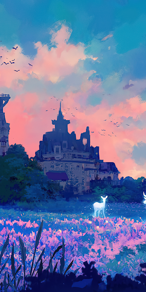 Digital Art, Artstation, Deer, Pastel, Sky 4K Wallpaper Background