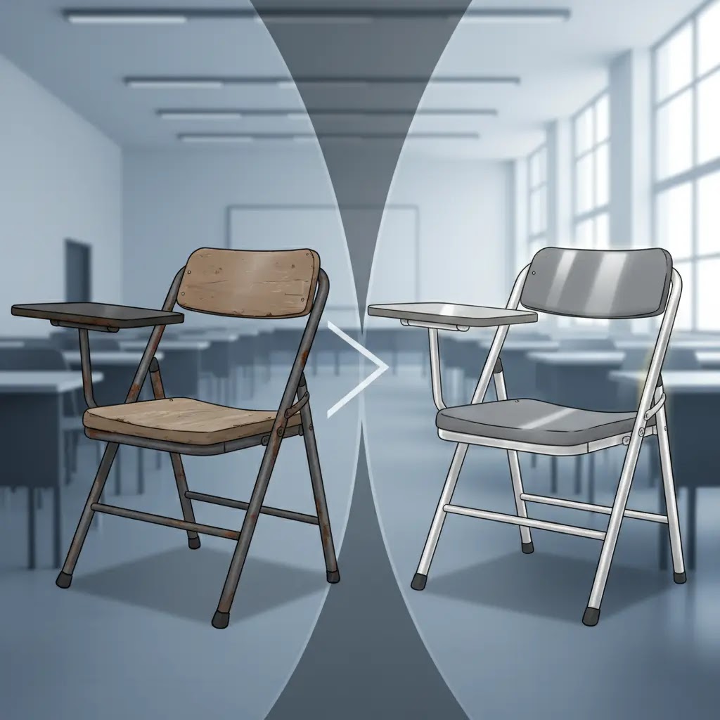 Kursi Kuliah Lipat Besi vs Stainless Steel: Mana yang Lebih Awet?