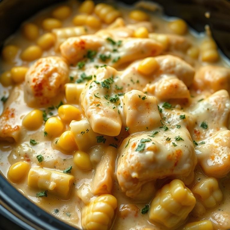 Slow Cooker Creamy Street Corn Chicken Recipe: Quick & Cheesy Comfort Dinner
