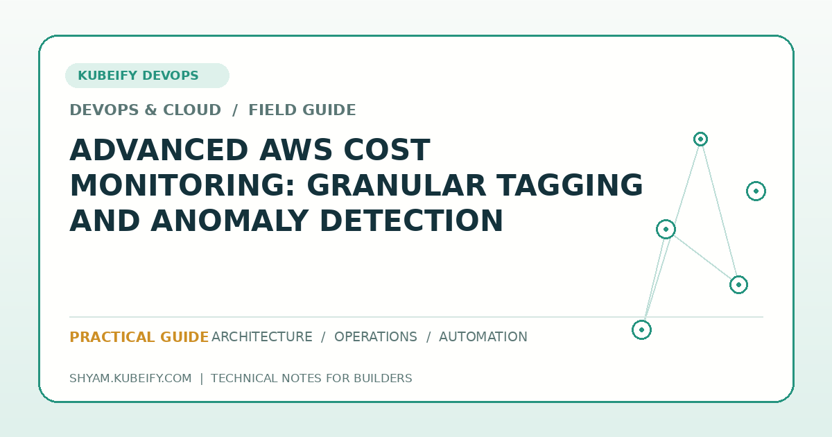 Advanced AWS Cost Monitoring: Granular Tagging and Anomaly Detection - Kubeify DevOps blog hero