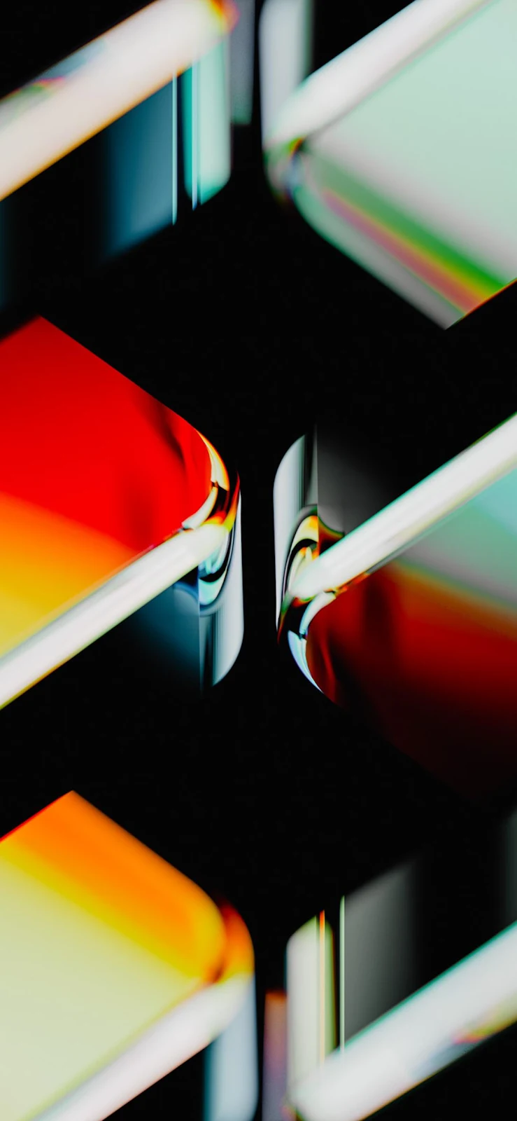 Abstract Glass Prism Refractions - 3D Abstract Art Full HD iPhone Wallpaper (1090x2360)