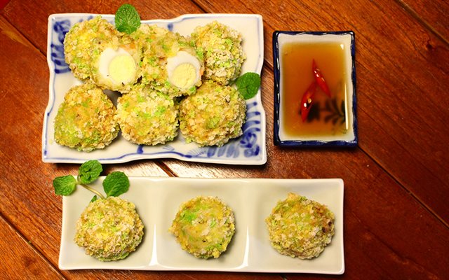Khoai Tây Bọc Trứng Cút Chiên Xù