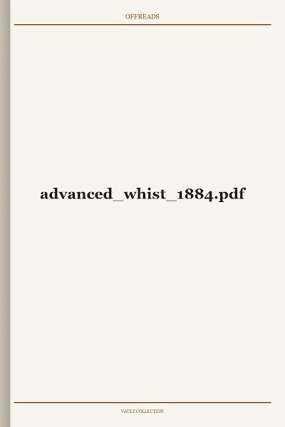advanced whist 1884