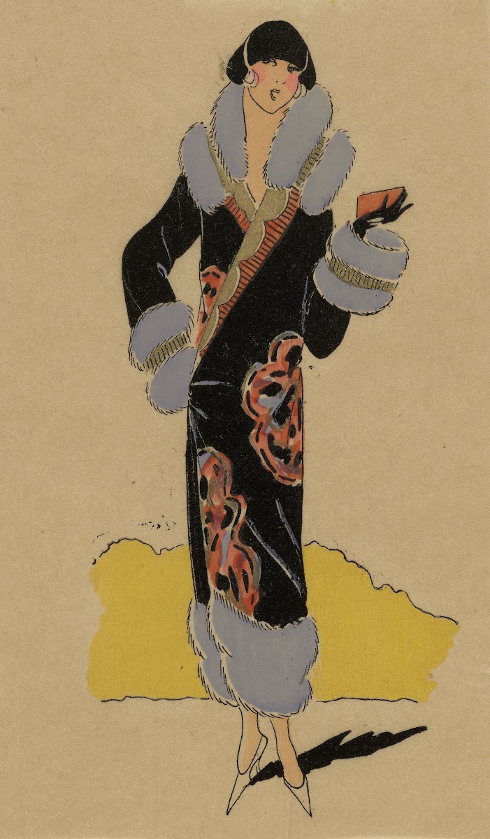 FLEUR CHINOISE  Ce manteau brodé 1923