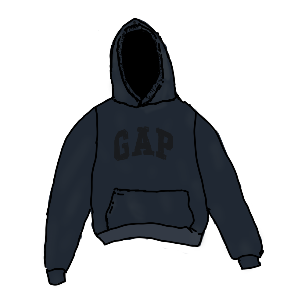 Yeezy Washed Black Dove Shrunken Hoodie product image