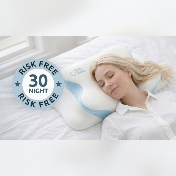 VelaSleep cervical support pillow for nighttime comfort.