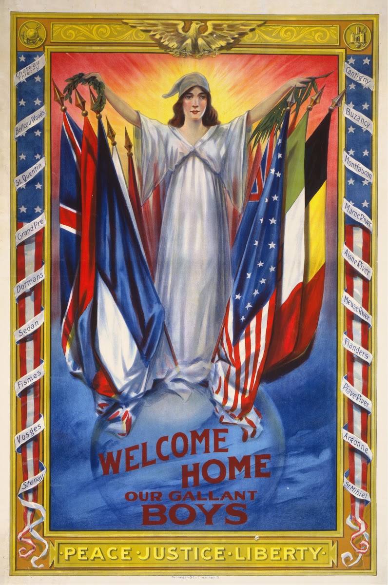 Welcome Home Our Gallant Boys Peace Justice Liberty 1918