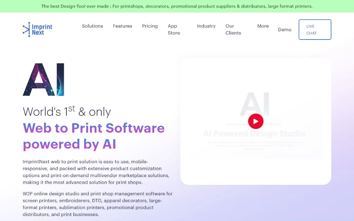 Captura de ImprintNext