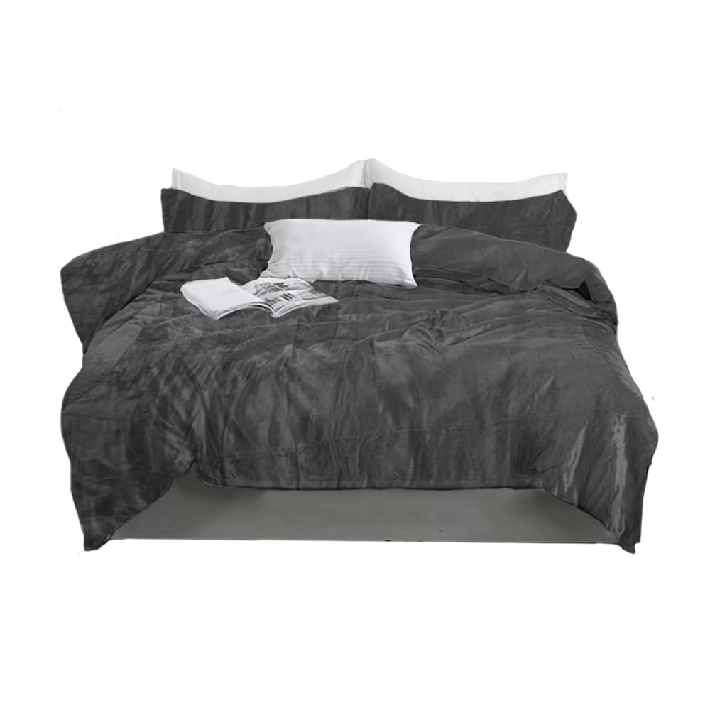 Set de edredón king de poliéster Freta™ color gris Oxford