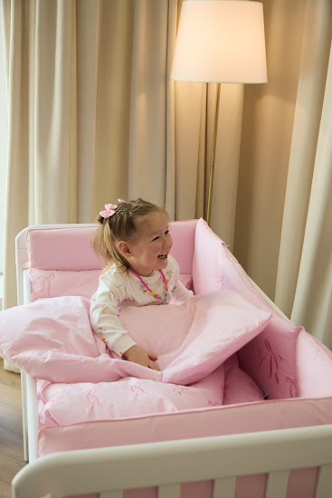 Bedding set for a baby crib 6 el Twins Belle pink