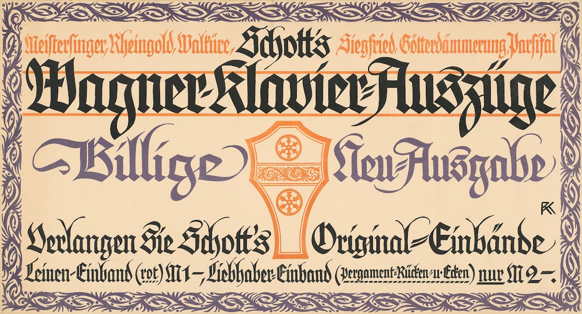 Schotts Wagner Klavier AuszüGe Ca 1907