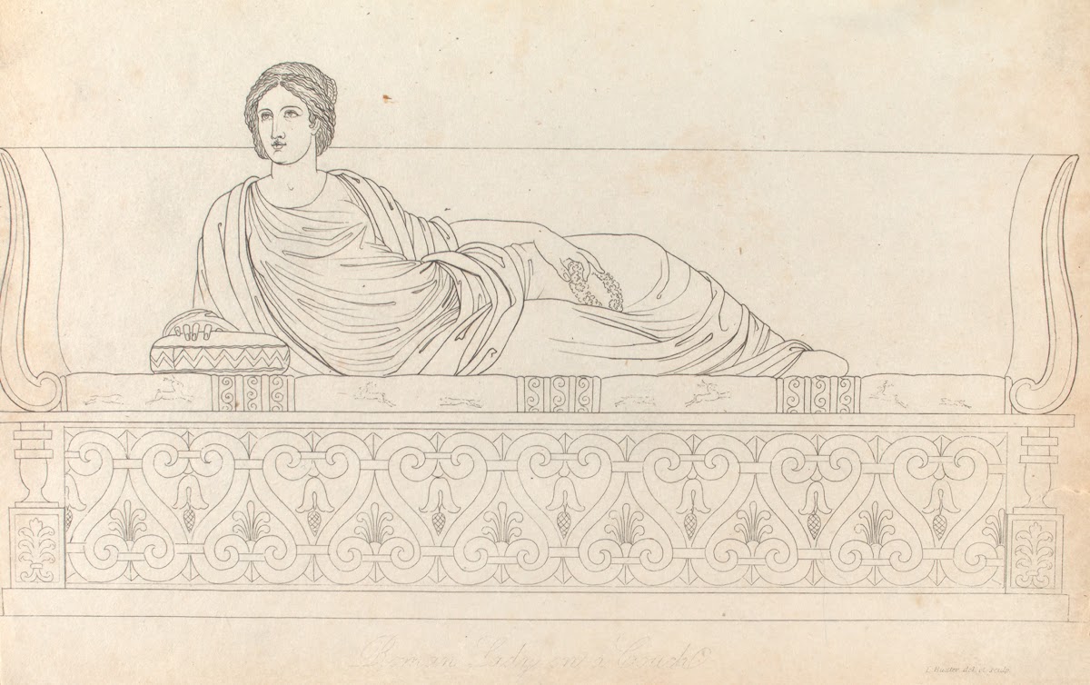 Roman lady on a couch 1814