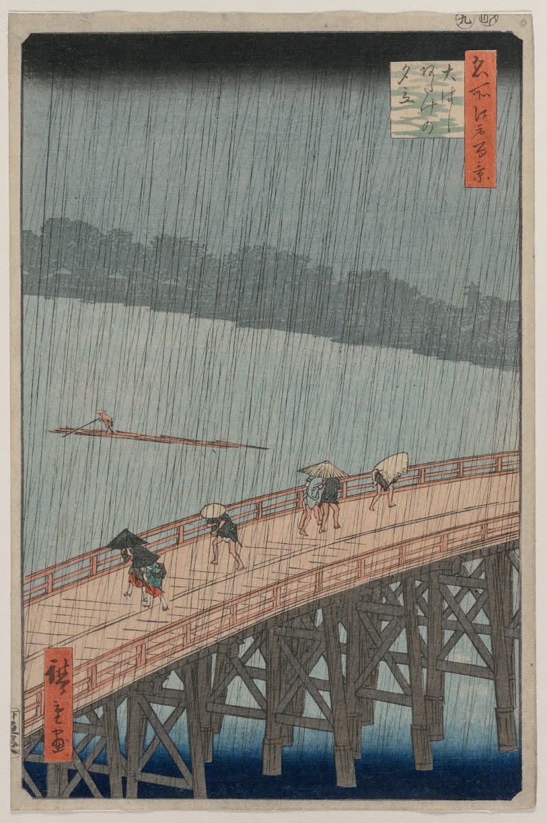 Sudden Shower over Shin Ōhashi Bridge and Atake from the series One Hundred Famo