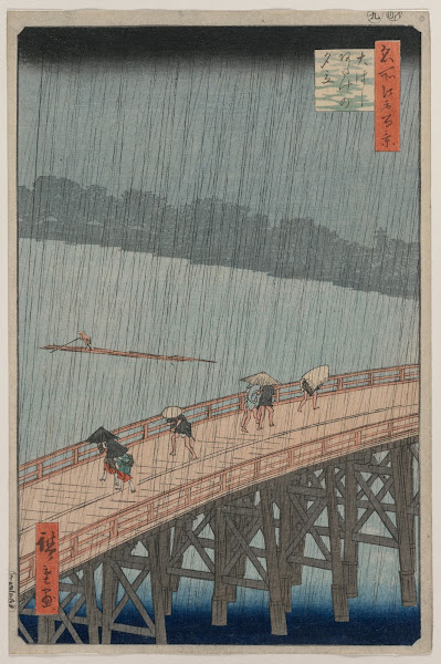 Sudden Shower over Shin Ōhashi Bridge and Atake from the series One Hundred Famo