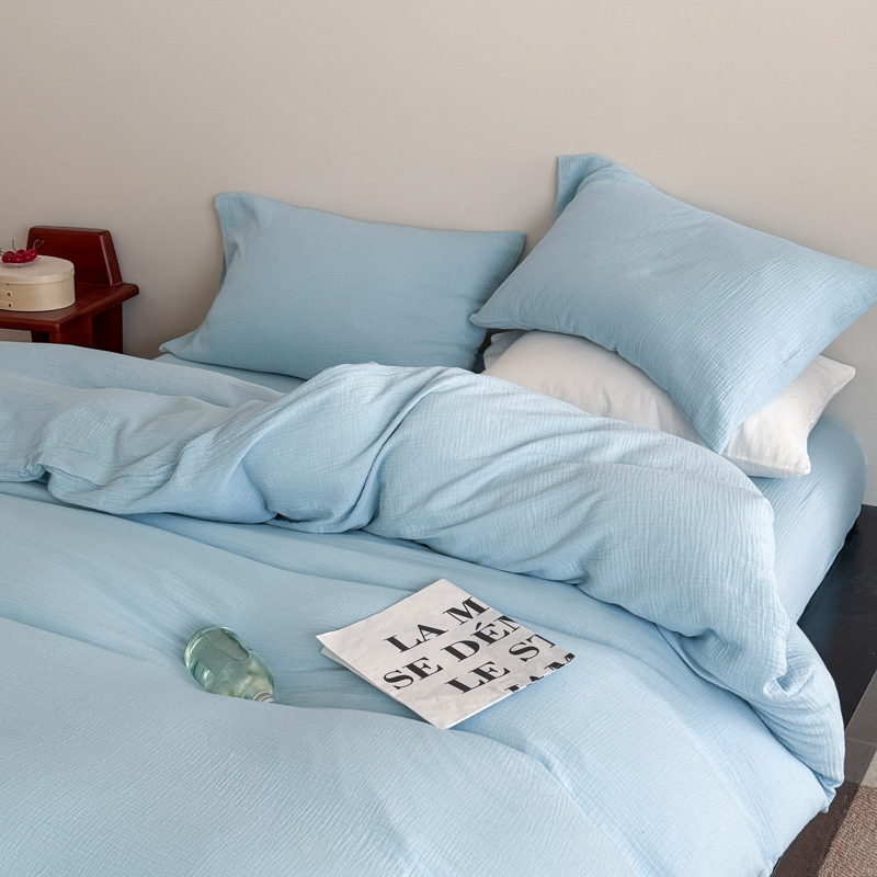 Breathable cotton bedding set, double-layer, Japanese style