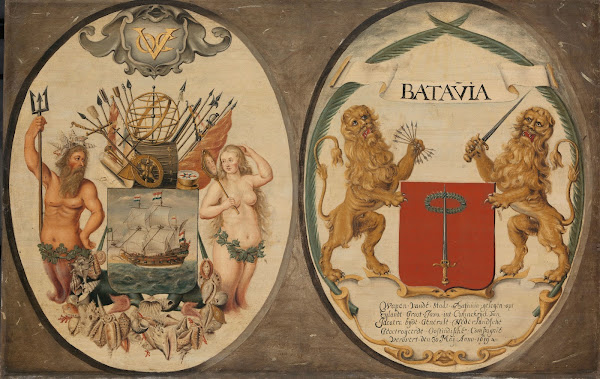 The Arms of the Dutch East India Company and of the Town of Batavia 1651