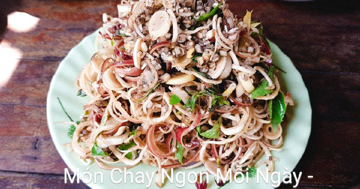 Bắp chuối trộn chay