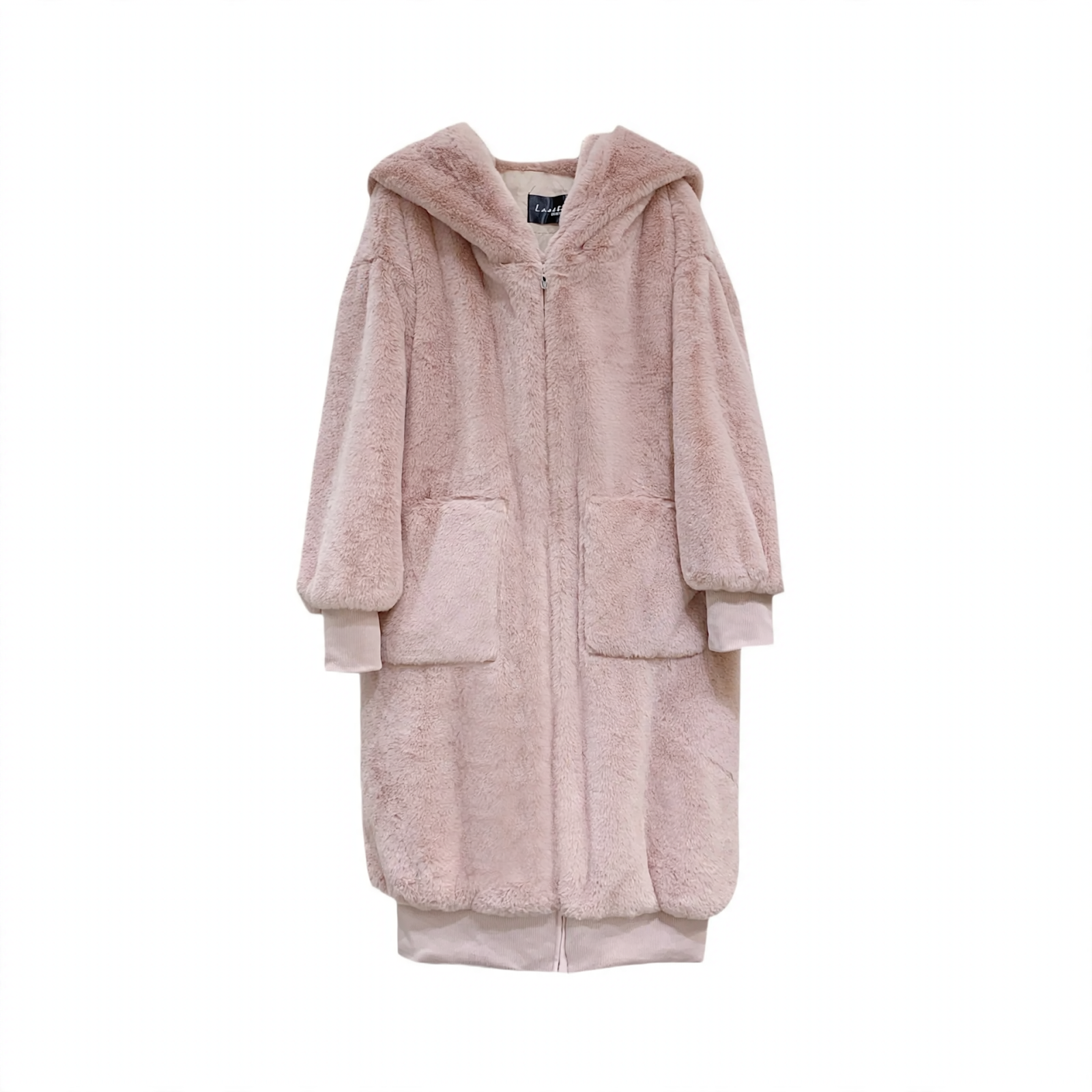 Long Ladies Faux Fur Coat with Hood
