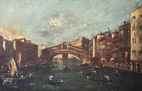 A view of the Rialto Bridge Venice