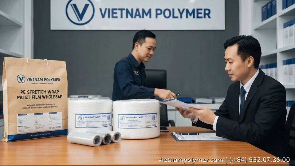 PE stretch wrap pallet film wholesale - Vietnam Polymer