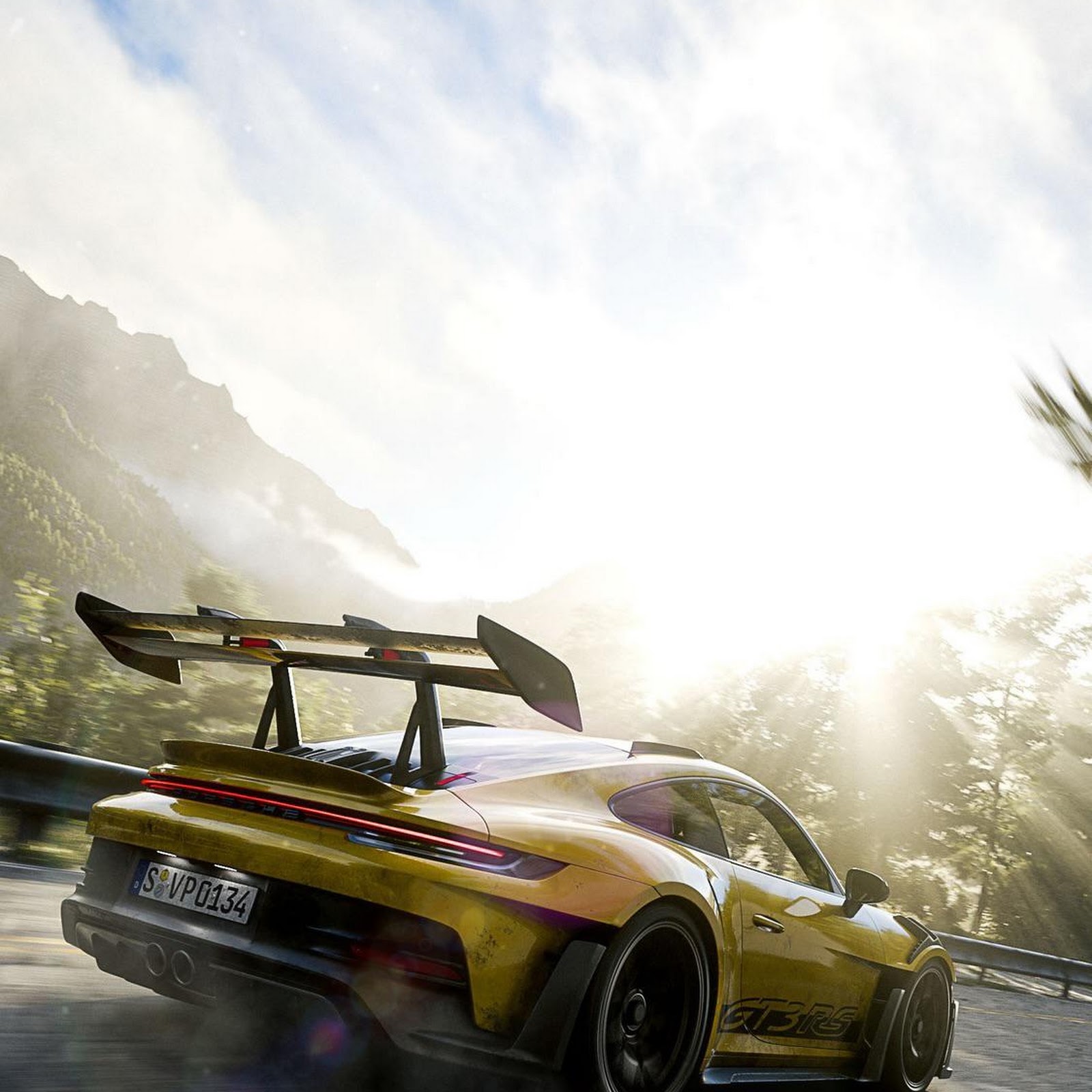 Download Yellow Porsche 911 GT3 RS Full HD iPhone