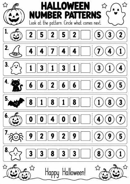Halloween Number Patterns