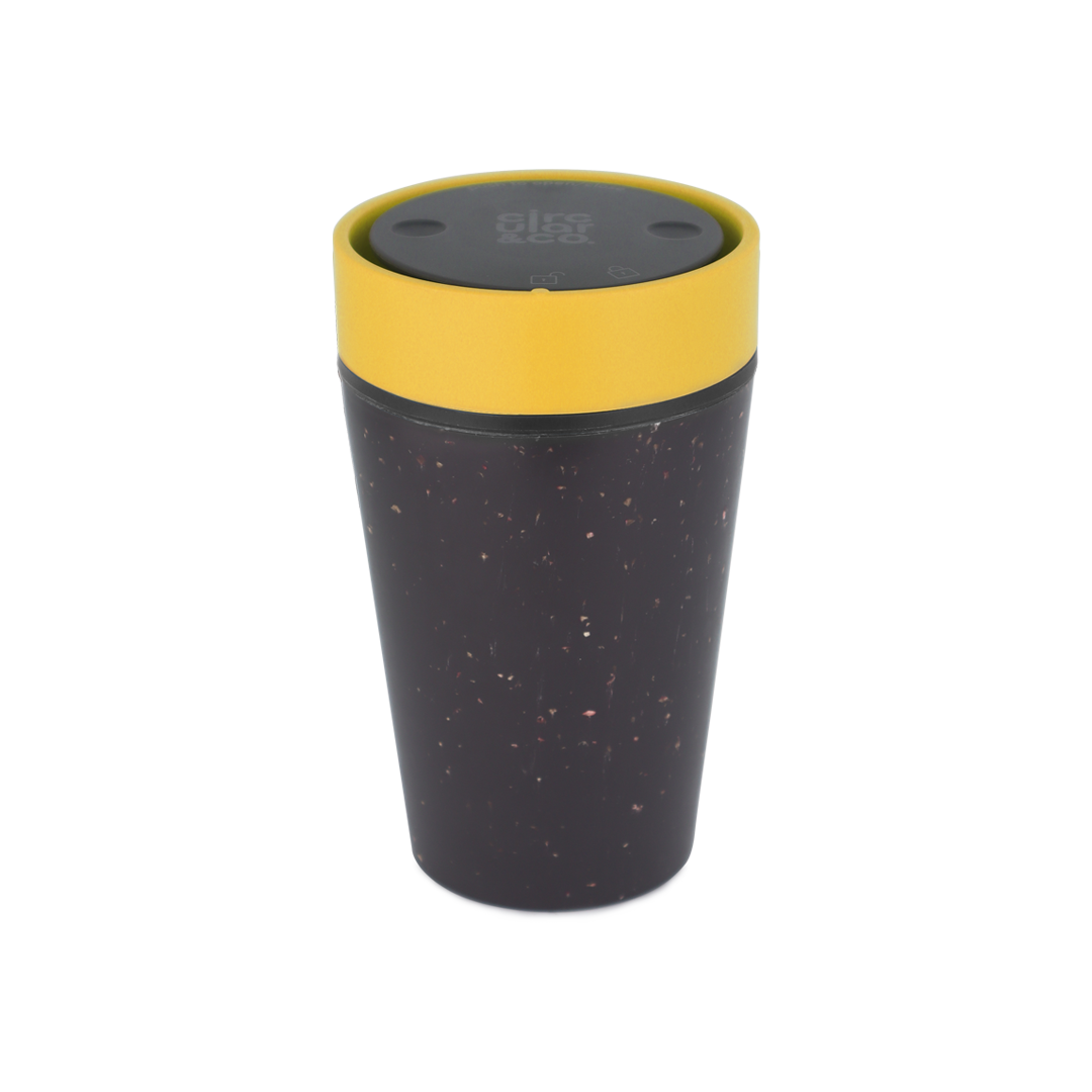 Recycled Paper Cup 8oz Grey / Mustard Yellow