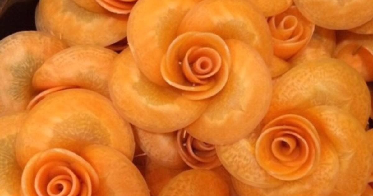 💐Cách làm hoa hồng từ củ cà rốt