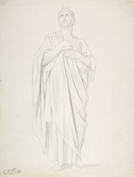 Study of an Apostle for the painting of the Ascension in Saint Germain des Pres