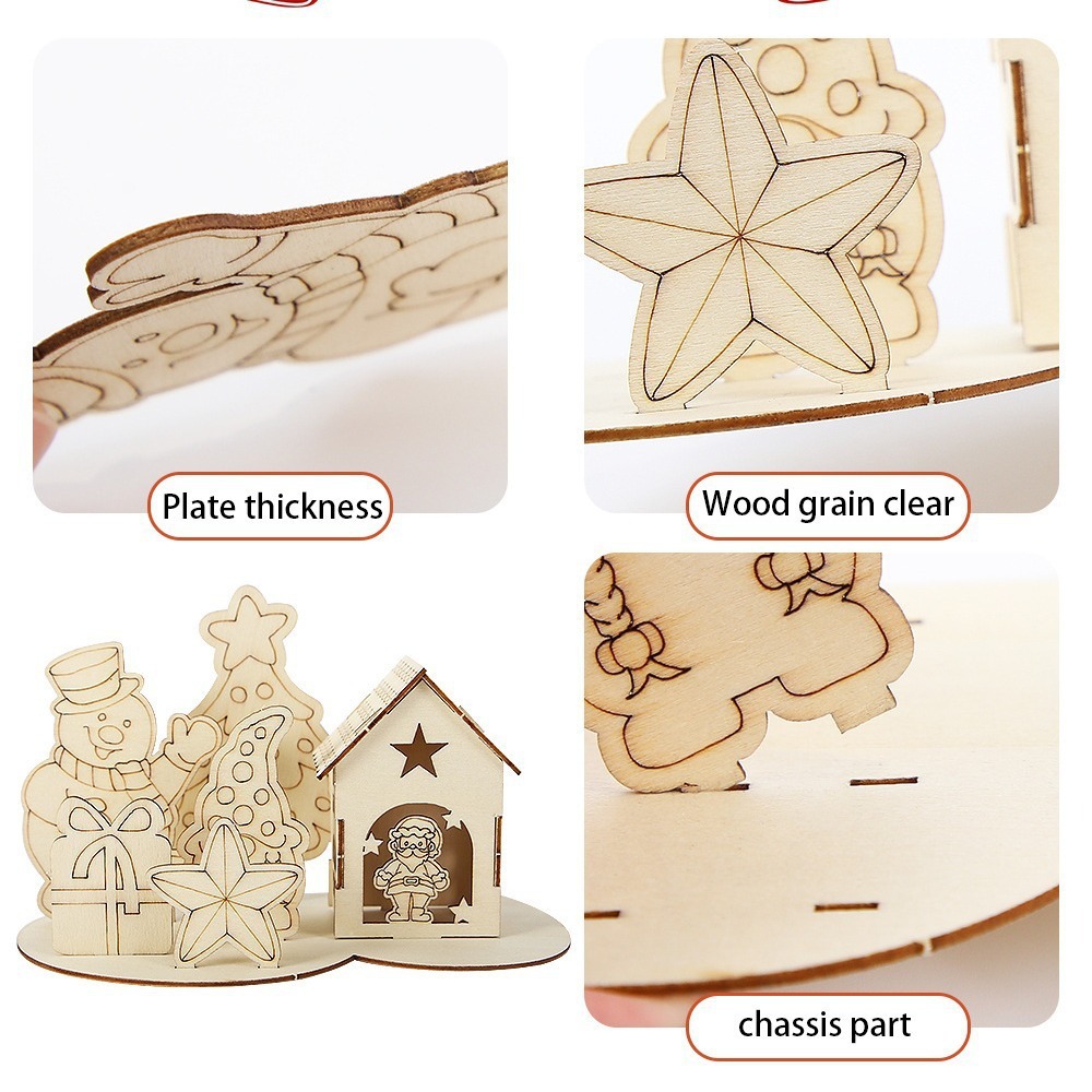 DIY Christmas House Kit, Wood, Various Designs