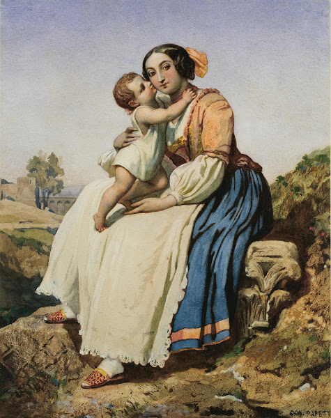 An Italian Peasant Woman and Child c1836   1841