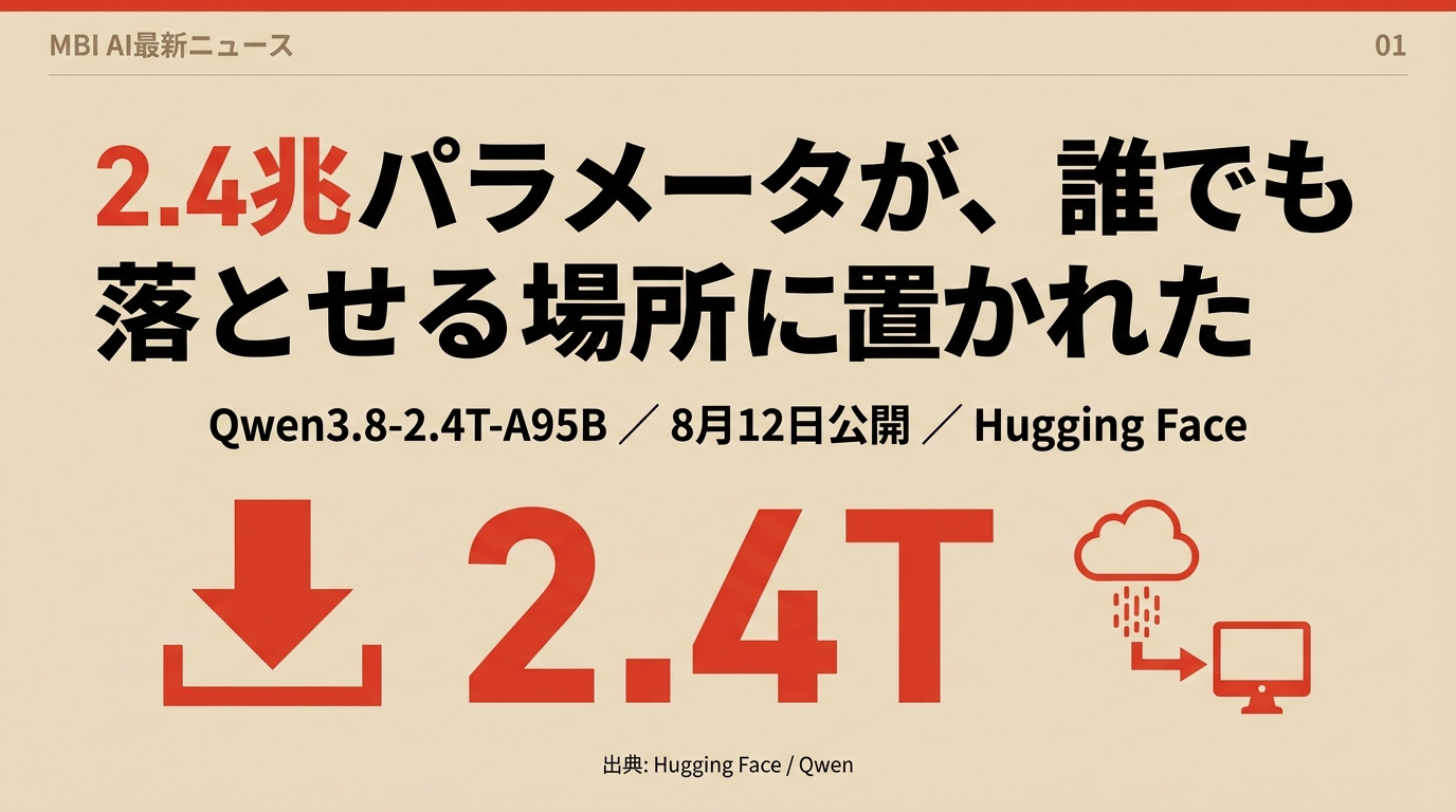 2.4兆パラメータが誰でも落とせる場所に置かれた