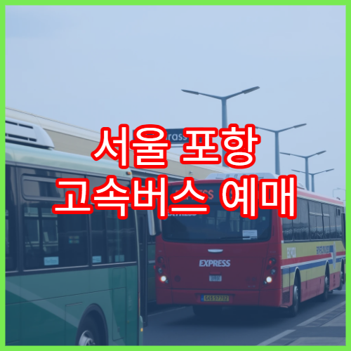 서울 포항 고속버스 예매 오픈 시간과 취소표 알림 자동 설정법