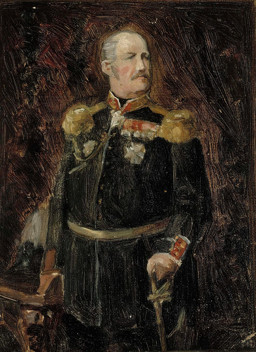 Portrait Of General Adjutant Count Adolf Aminoff Sketch 1875   1876