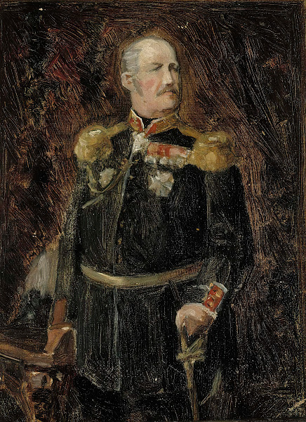 Portrait Of General Adjutant Count Adolf Aminoff Sketch 1875   1876