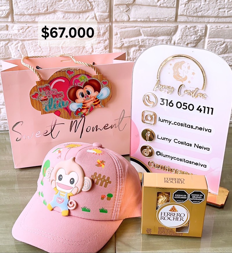 04.GORRA, CHOCOLATE Y BOLSA DE REGALO 🧢 $67.000 🍫