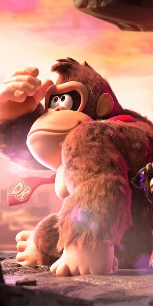 Donkey Kong, Princess Peach, Nintendo, Animation 4K Wallpaper Background