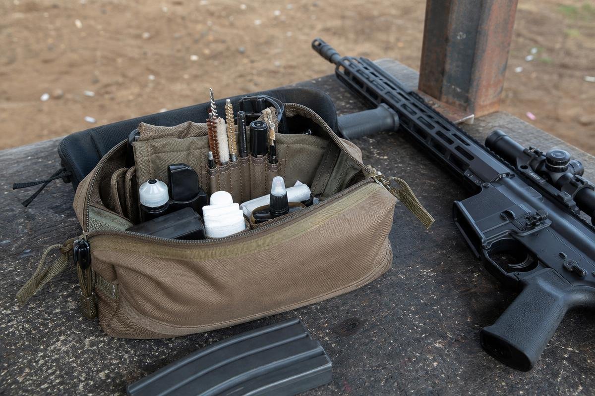 AR-15 range gear tools and cleaning supplies for bench problems