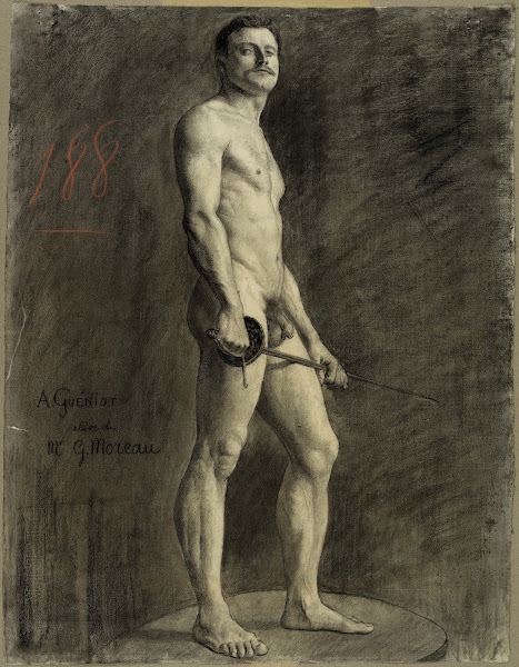 Lescrimeur nu modèle datelier 1895